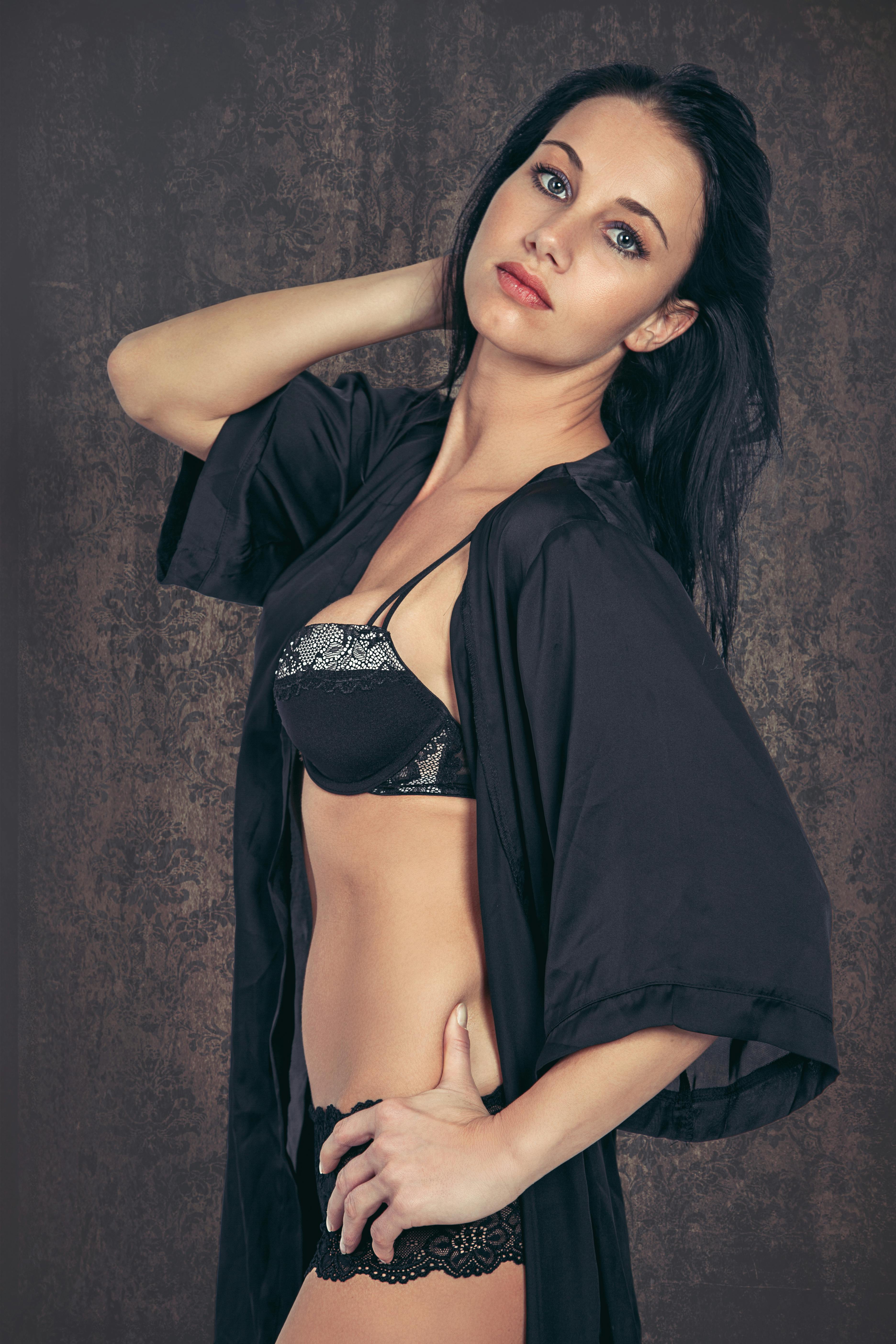 Woman wearing soft cotton underwear in a cozy autumn setting in Buenos Aires